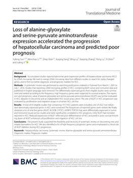 Loss of Alanine-Glyoxylate and Serine-Pyruvate Aminotransferase