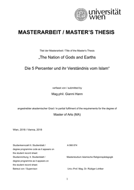 Masterarbeit / Master's Thesis