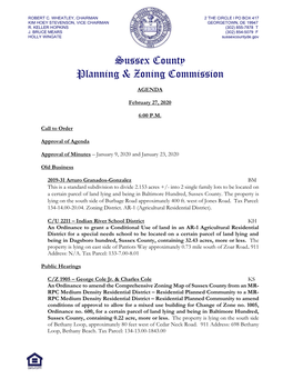 Sussex County Planning & Zoning Commission