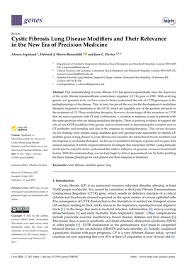 Cystic Fibrosis Lung Disease Modifiers and Their