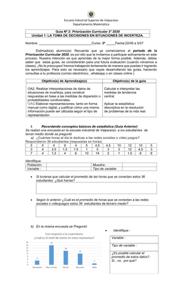 CP Guia N°2 Estadistica Conceptos Basicos 3° 2020