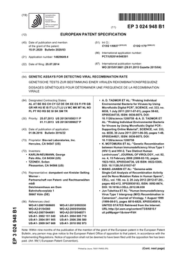 Genetic Assays for Detecting Viral Recombination Rate