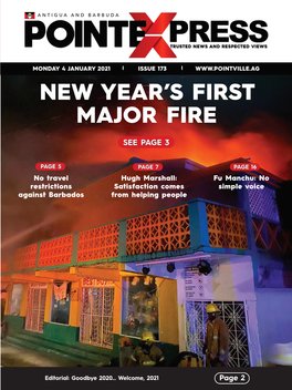 New Year's First Major Fire