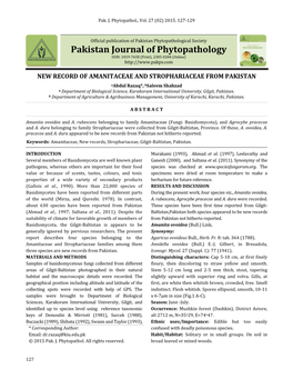 New Record of Amanitaceae and Strophariaceae From