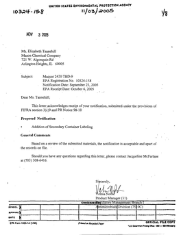 U.S. EPA, Pesticide Product Label, MAQUAT 2420 TBD-9, 11/03/2005