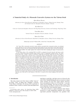 A Numerical Study of a Mesoscale Convective System Over the Taiwan Strait