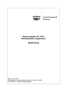 Bebauungsplan Nr. 146-1 