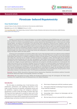 Piroxicam- Induced Hepatotoxicity