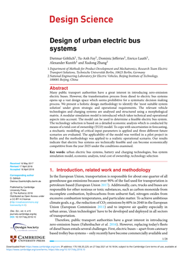 Design of Urban Electric Bus Systems