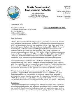 Priority Framework Document Which Addresses How Our 303(D) and Total Maximum Daily Load (TMDL) Programs Will Implement the New Long Term Vision for CWA Section 303(D)