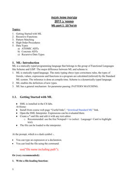 Practical Session #11-ML-Part 1