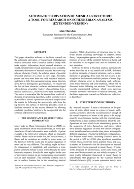 Automatic Derivation of Musical Structure: a Tool for Research on Schenkerian Analysis (Extended Version)