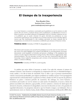 El Tiempo De La Inexperiencia