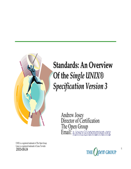 An Overview of the Single UNIX® Specification Version 3