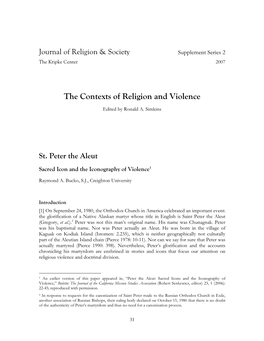 The Contexts of Religion and Violence