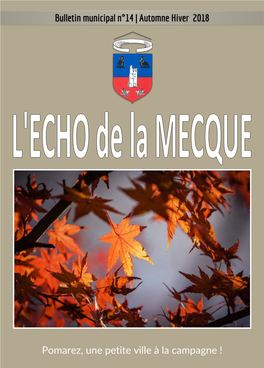 Bulletin Municipal N°14 | Automne Hiver 2018