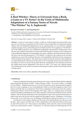 A Real Witcher—Slavic Or Universal; from a Book, a Game Or a TV Series? in the Circle of Multimedia Adaptations of a Fantasy Series of Novels “The Witcher” by A