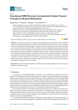 Functional MRI Reveals Locomotion-Control Neural Circuits in Human Brainstem