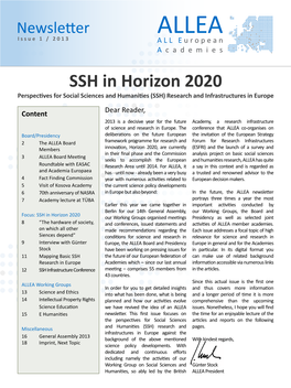 SSH in Horizon 2020