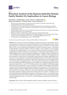 Biosystem Analysis of the Hypoxia Inducible Domain Family Member 2A: Implications in Cancer Biology