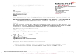 RG (East)-CBM-2001/1 (Phase-II) Half Yearly Environment Clearance Compliance Report (April’20 to September’20) Ref: Environment Clearance No