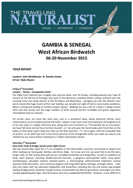 GAMBIA & SENEGAL West African Birdwatch