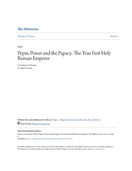 Pepin, Power and the Papacy: the True First Holy Roman Emperor
