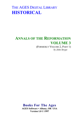 Annals of the Reformation Vol. 3