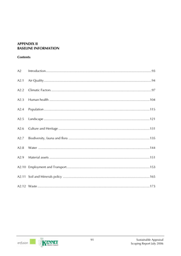 Appendix Ii Baseline Information