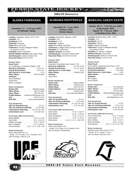 2002-03 Opponents