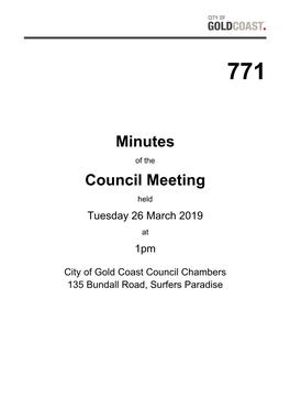 Minutes Council Meeting