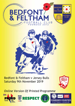 Bedfont & Feltham V Jersey Bulls 09.11.2019