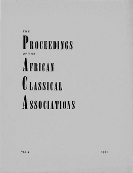 Proceedings African Classical Associations