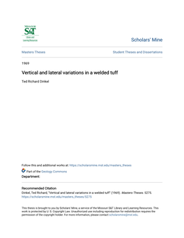 Vertical and Lateral Variations in a Welded Tuff