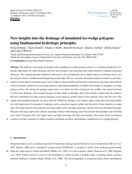 New Insights Into the Drainage of Inundated Ice-Wedge Polygons