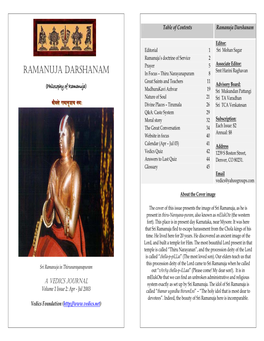 Volume 1 Issue 2: Apr - Jul 2003 Called “Thamar Ugandha Thirumeni” – “The Holy Idol That Is Most Dear to Devotees”