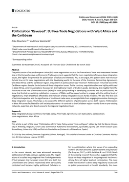 Politicization `Reversed': EU Free Trade Negotiations with West Africa