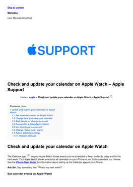 Check and Update Your Calendar on Apple Watch – Apple Support