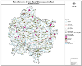 Tank Information System Map of Channarayapatna Taluk, Hassan District