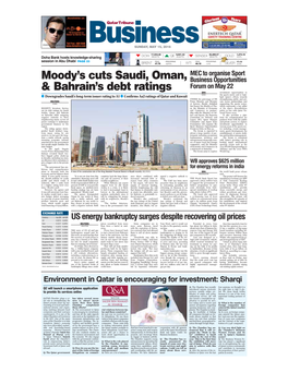 Moody's Cuts Saudi, Oman, & Bahrain's Debt Ratings