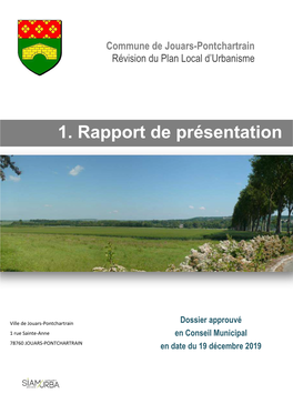 Rapport De Présentation