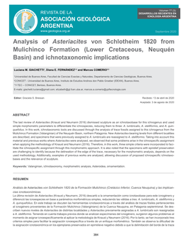 (Lower Cretaceous, Neuquén Basin) and Ichnotaxonomic Implications