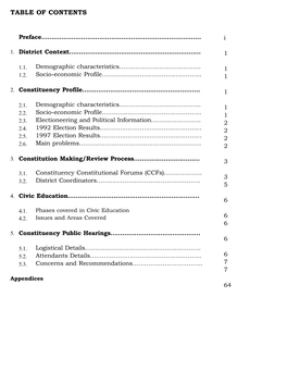 Table of Contents