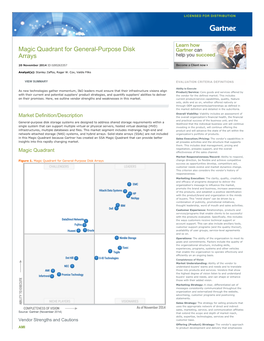 Magic Quadrant for General-Purpose Disk Arrays