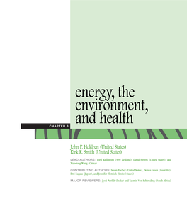 Energy, the Environment, and Health CHAPTER 3