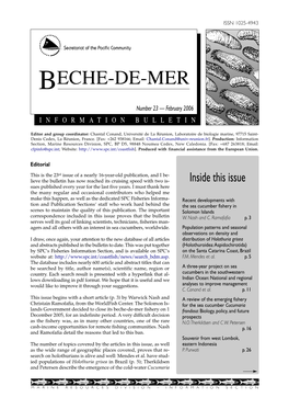 SPC Beche-De-Mer Information Bulletin #23 – February 2006