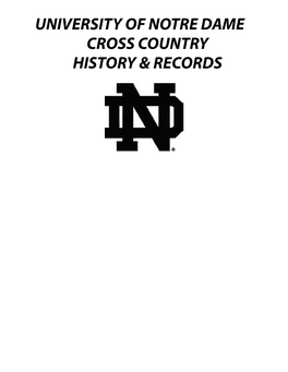 University of Notre Dame Cross Country History