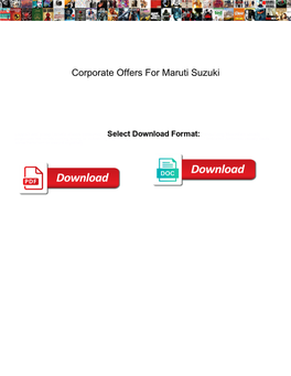 Corporate Offers for Maruti Suzuki