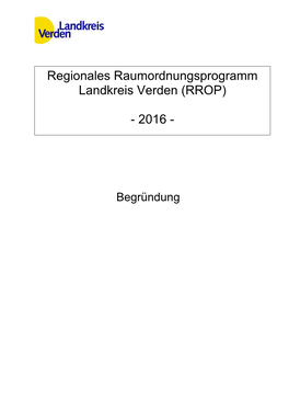 Regionales Raumordnungsprogramm Landkreis Verden (RROP)