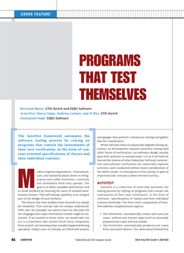 Programs That Test Themselves